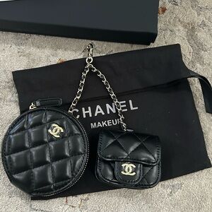 Chanel GWP Black air pod and coin pouch